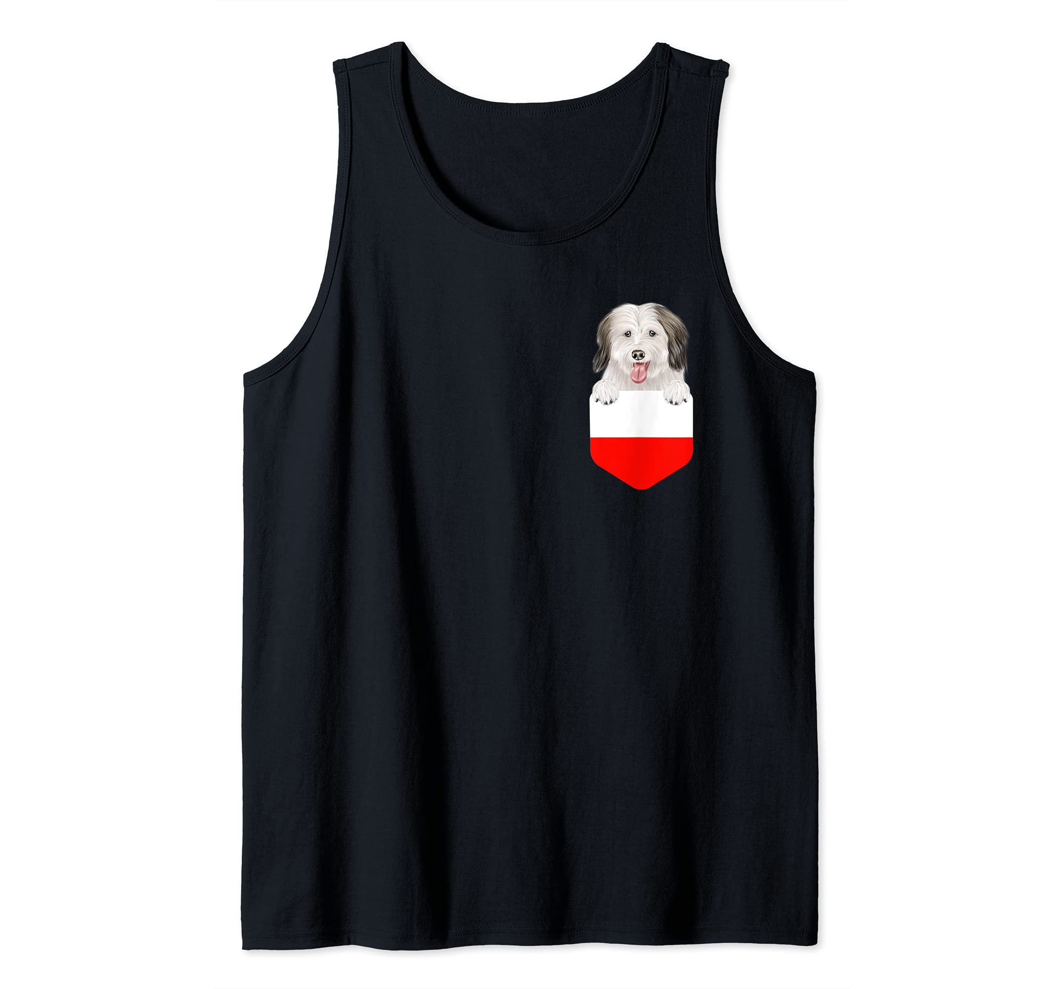Poland Flag Coton de Tulear Dog In Pocket Tank Top