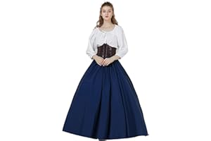 BEAUTELICATE Victorian Dress Renaissance Skirt Gypsy Long Maxi Medieval Skirt A-line Full Length