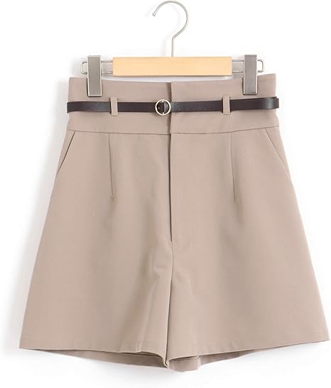 Amazon マジェスティックレゴン Majestic Legon ベルト付ハイウエストショートパンツ ショートパンツ 通販