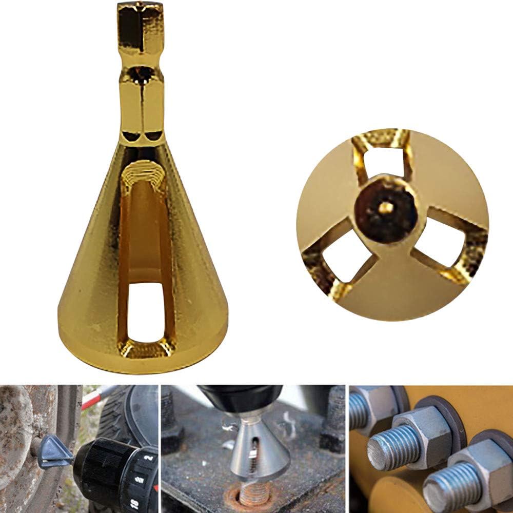 Valentine's Best Gift!!!Kacowpper Stainless Steel Deburring External Chamfer Tool Drill Bit Remove Burr Silver