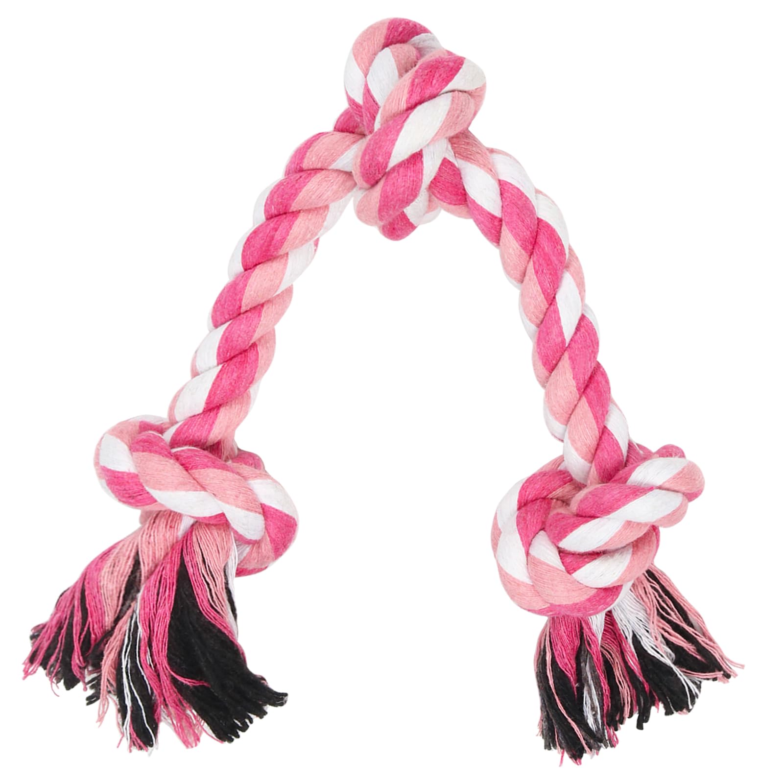 Vivifying Dog Chew Rope Toys, Durable Braided Cotton Rope Toys for Pet Dog Cat Puppy Teeth Cleaning (Pink)