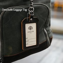 Waxed Canvas Weekender Duffle Bag, Vintage Style