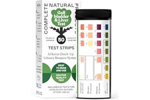 Complete Natural Products Gallbladder & Liver Urinalysis Kit, 50 Count Strips, Urobilinogen, Bilirubin, Ketones, pH