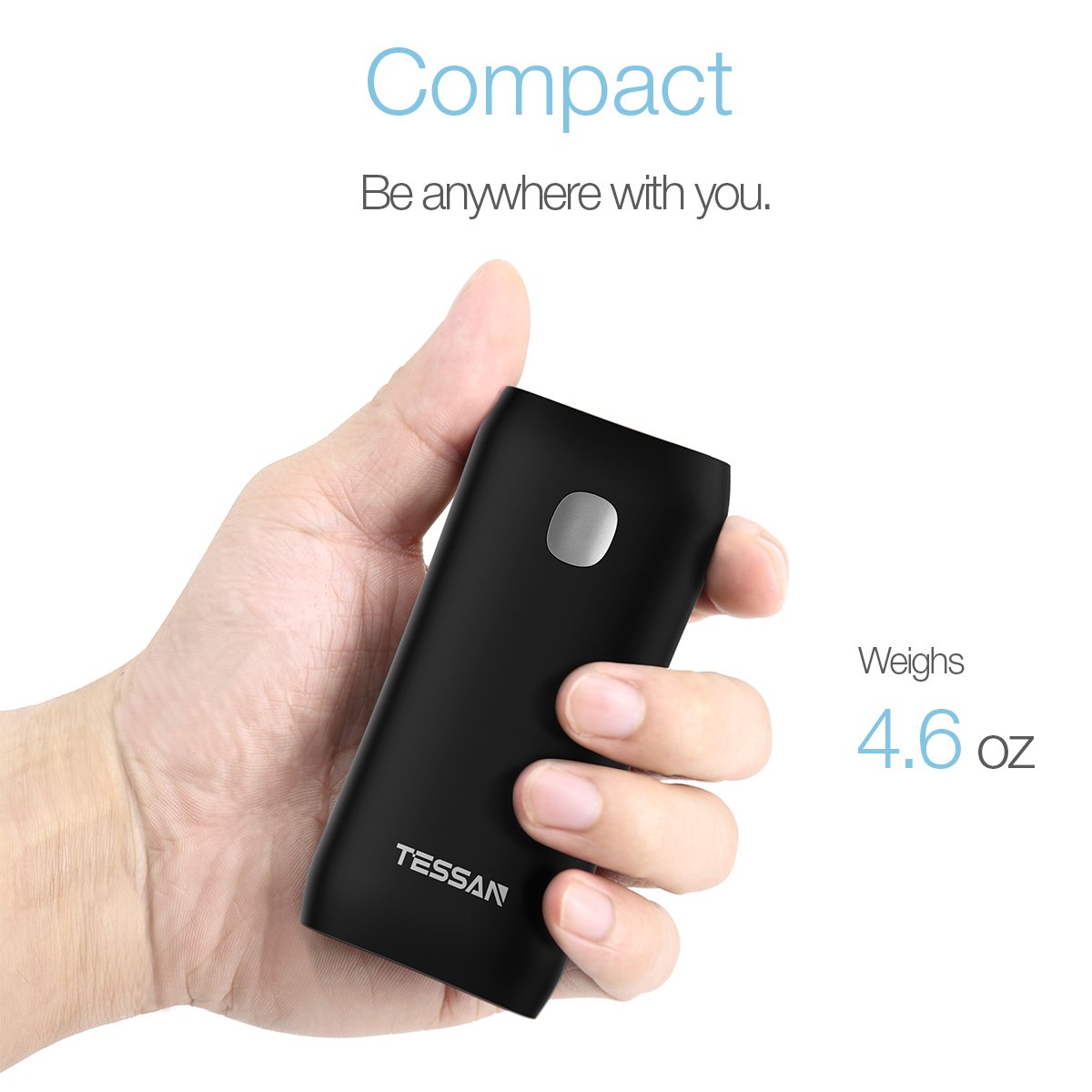 TESSAN Portable Power Bank iPhone - 5200mAh Battery Pack Quick Charge Portable Charger - Fast External Battery Pack for Cellphone, iPad, Samsung Galaxy Android