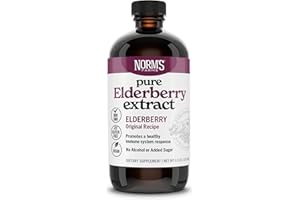 NORM'S FARMS Norm’s Farms Pure Elderberry Extract - Made from Only Elderberries in USA - Immune, Antioxidant Support, No Added Sugar, Additives, Vegan, Gluten-Free, Non-GMO, Elderberry Tincture Alcohol Free - 8 Oz