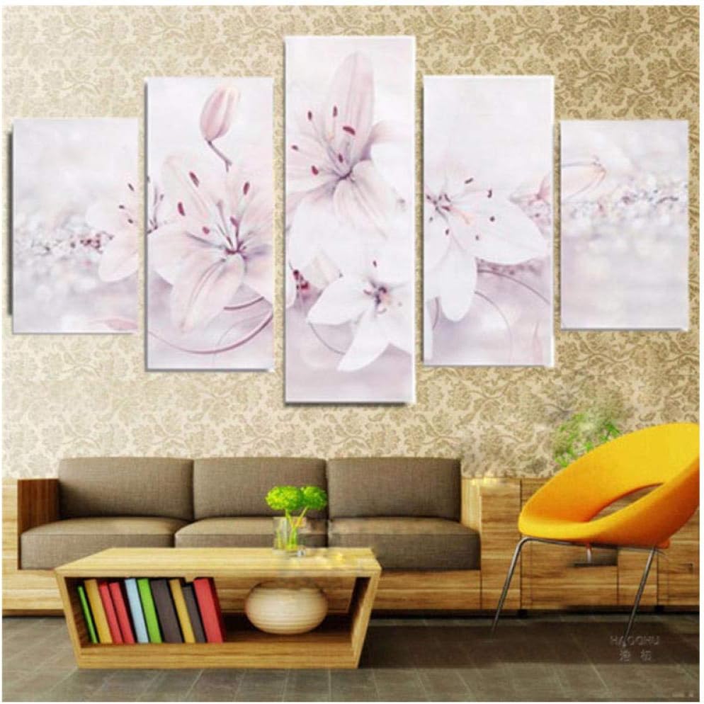 xwlljkcz 5 Panel Decoración para el hogar Moderna Sala de Estar de Lona