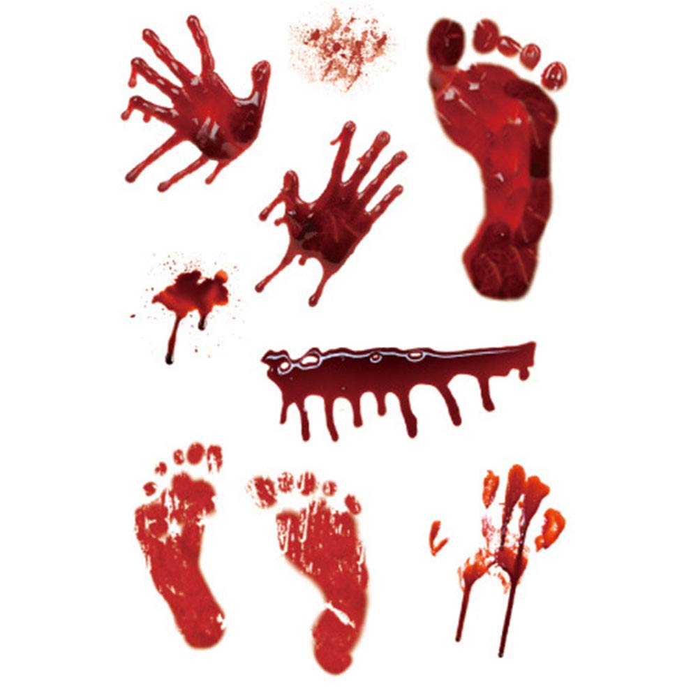 12pcs Halloween Temporary Tattoos Scar Fake Wound Blood Bleeding Spider Tattoo Stickers for Halloween Party Zombies CosPlay Costume