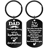 JNEWIN Dad Keychain Father's Day Gifts from Daughter Son, Birthday Christmas Gift Ideas, Remember I Love You Dad Key Ring