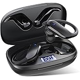 Wireless Earbuds Bluetooth 5.3 Headphones with Mic, Noise Cancelling Earphones, HiFi Stereo Sound, LED Display, 48H Playtime, IPX7 Waterproof Sport Earbuds with Charging Case