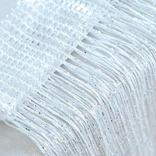 Xiting Decorative Door String Curtain Beads Wall Panel Fringe Window Divider Blind for Wedding Coffee House Restaurant Parts Crystal Tassel Screen Home Decoration (A)