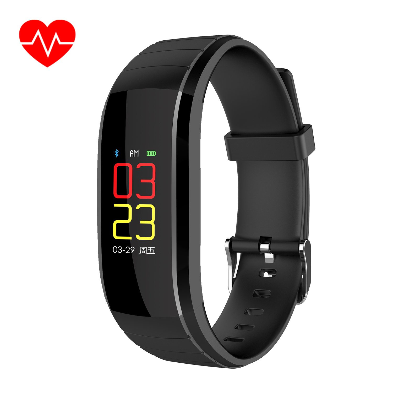 ARONTIME Fitness Tracker Smart Bracelet with Heart Rate Monitor Activity Tracker Pedometer with Sleep Monitor Smartwatch For Android Ios Smartphones