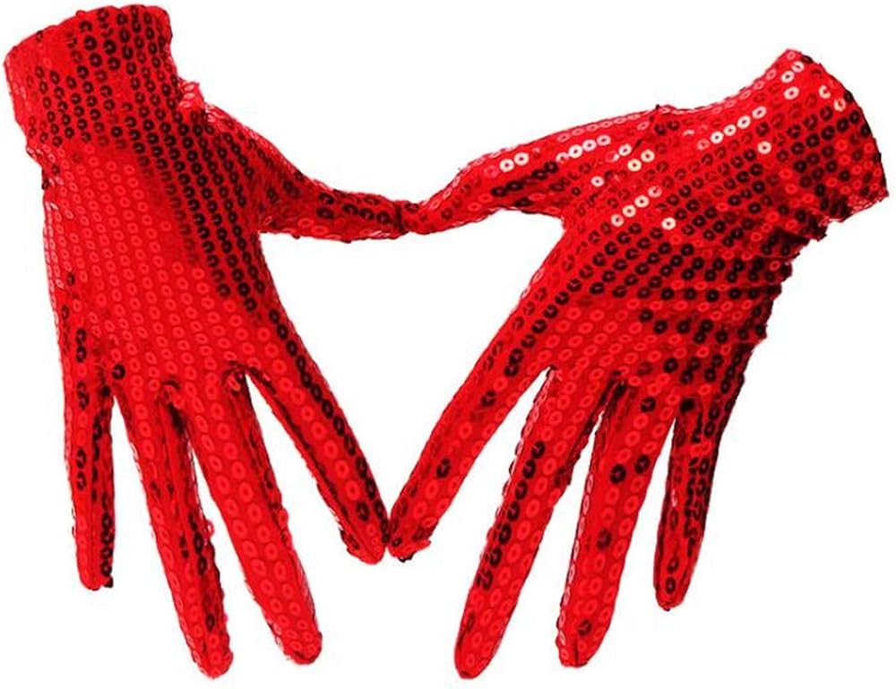 Kids Sparkling Sequin Gloves Special Occassion Costume Gloves Dress up Party Dance Performance Gloves: Clothing