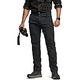 CQR Men's Active Flex Tactical Pants, Water Resistant Lightweight Stretch Cargo Work Hiking Pants
