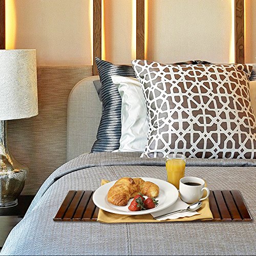 Kleeger Sofa Arm Tray Table Wood Side Table Tray Flexible Import It All