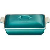 Le Creuset Stoneware Covered Rectangular Casserole, 12" x 9", Riviera | 4 qt. (12" x 9")