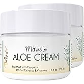 Deluvia Miracle Aloe Cream | Face & Body Moisturizer with Vitamin E & Organic Aloe Vera | Hydrating, Soothing for Dry Skin, Anti-Wrinkle, Acne Scars, Rosacea, Psoriasis, Eczema - 2 Pack