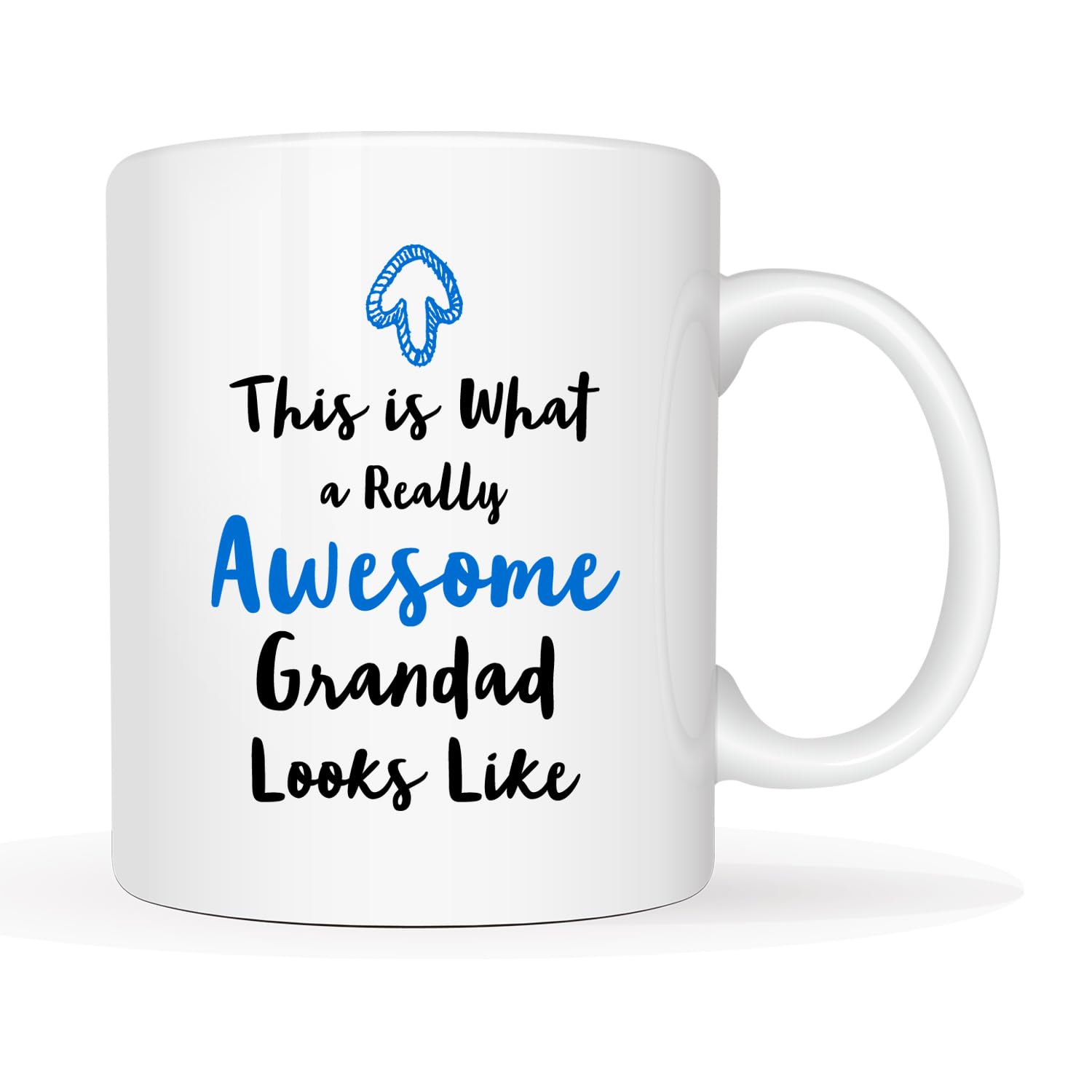Christmas Gifts Grandad Coffee Mug from Granddaughter Grandson, This is What a Really Awesome Grandad Looks Like Birthday Gifts Idea for Grandfother Cup White, 11 Oz