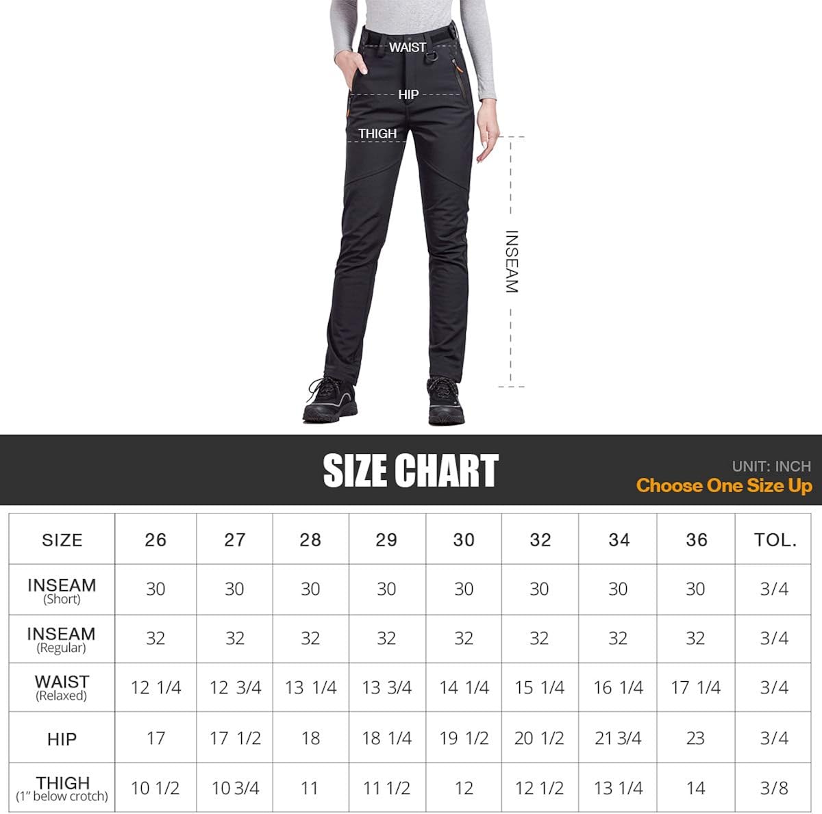 FREE SOLDIER Outdoor Women's Snow Ski Pants Soft Shell Fleece Lined Pants Water Resistant Camping Hiking Nylon Pants : Clothing
