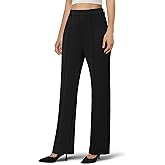 DLOODA Women's Dress Pants Business Casual Stretchy Work Pants High Waisted Pull On Slacks Office Wide Leg Trousers