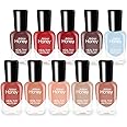 Abitzon New Nail Polish Set (10 Bottles) - Non-Toxic Eco-Friendly Easy Peel Off & Quick Dry Water Based Nail Polish