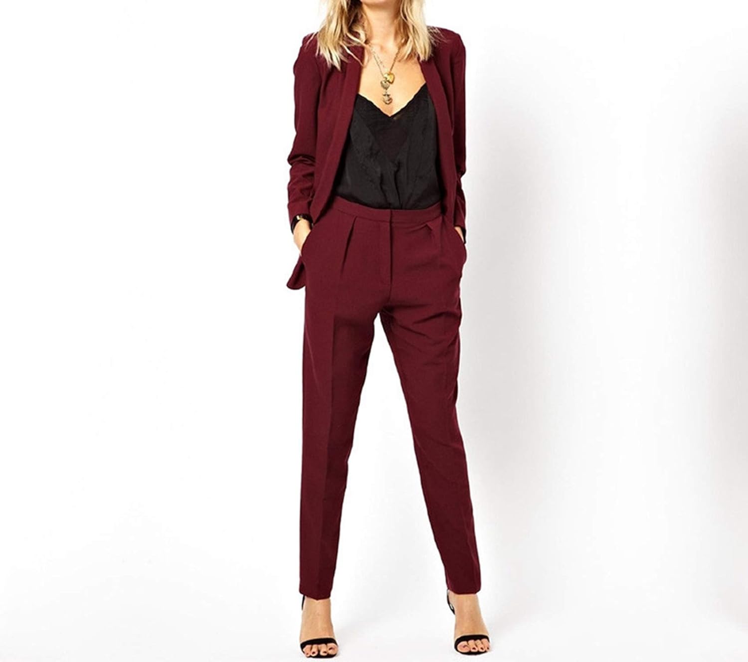 ladies red evening jacket