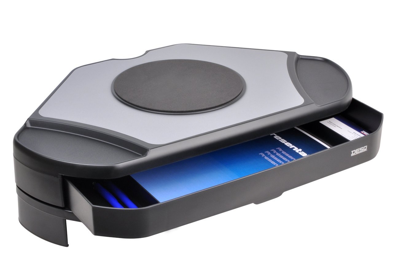 DESQ 1532 Monitor Stand Designed Specifically for Maximum Ausnützung Corner Office Raises The Monitor to a Ergonomically Correct Height, Black