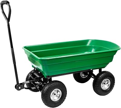 KOMODO Garden Dump Trolley Heavy Duty Tip Truck All-Terrain Wheelbarrow