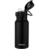 GOPPUS 17oz Insulated Water Bottle with Leak-Proof Flip Lid & Carry Handle,Double-Wall Stainless Steel Bottle for School,Outd