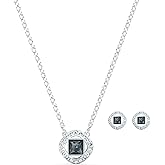 Swarovski Necklace Set with Mixed Metal Finish Chains, Clear and Colored Crystals, an Amazon Exclusive