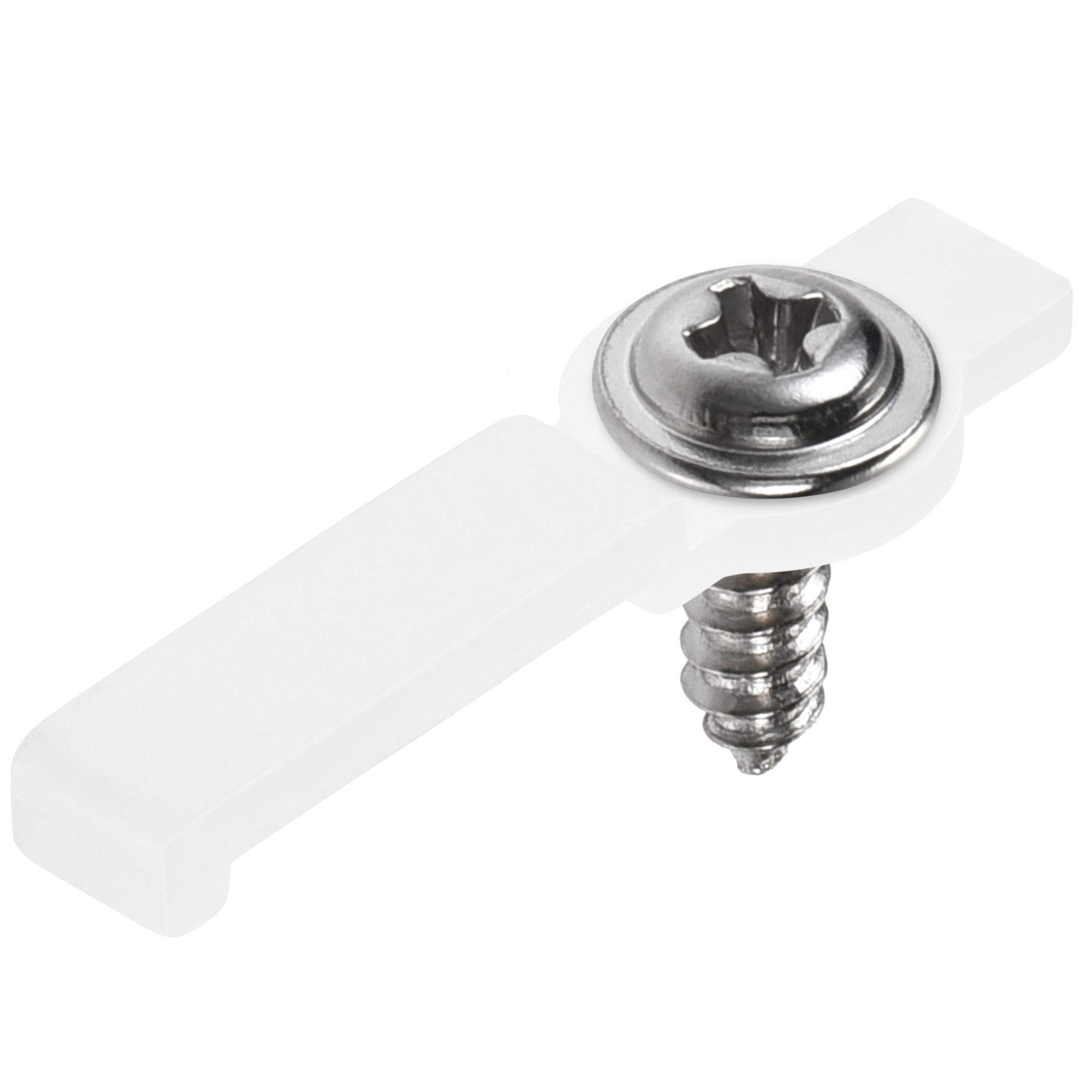 sourcing map LED Strip Mounting Brackets, Fixing Clips Clamps Holder for 5050 LED Strip with Screws, for 10mm Wide Non-Waterproof LED Strip, Nylon, Pack of 100