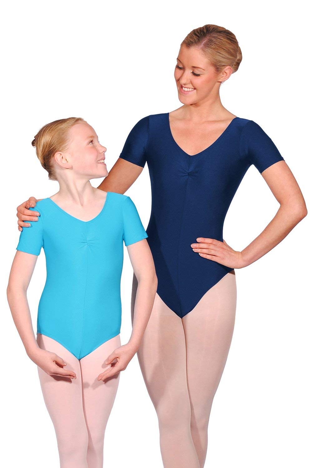Roch Valley Women's Jeanette Short Sleeve Leotard, Kingfisher, Age 7-8