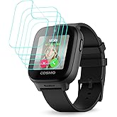 Futanwei for JrTrack 5 Kids Smart Watch Screen Protector 1.4" [5 Pack] HD Clear Soft PET Film [Anti-Fingerprint] [Anti-Scratch] [Bubble Free] Compatible for JrTrack 5 Kids Smart Watch by Cosmo