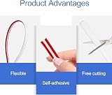 Zayejod Matte White PVC Quadrant Trim 5M Self Adhesive Beading 12mmx6mm view 4