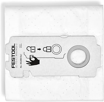 Festool SC-FIS-CT Mini/Midi Self Clean Dust Extractor Filter Bag Pack of 5