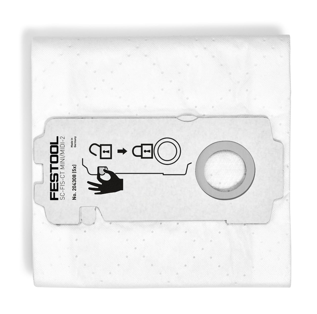 Festool SC-FIS-CT Mini/Midi Self Clean Dust Extractor Filter Bag Pack of 5