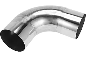 Motoforti 90 Degree Mandrel Exhaust Pipe DIY Custom Car Modified Exhaust Pipe Tubing Piping 127mm/5" OD 200mm/7.87" Length 30