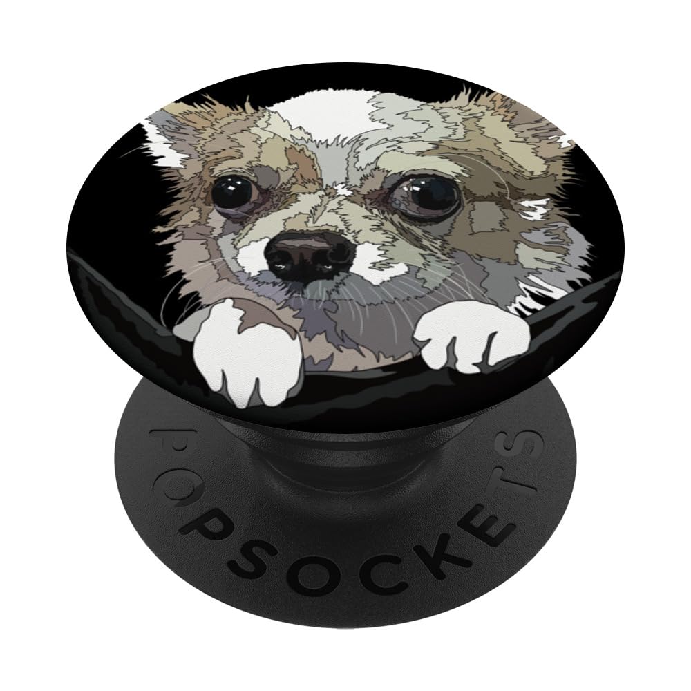 Chihuahua In Pocket Chihuahua Puppy Long Haired Dog Lover PopSockets Swappable PopGrip
