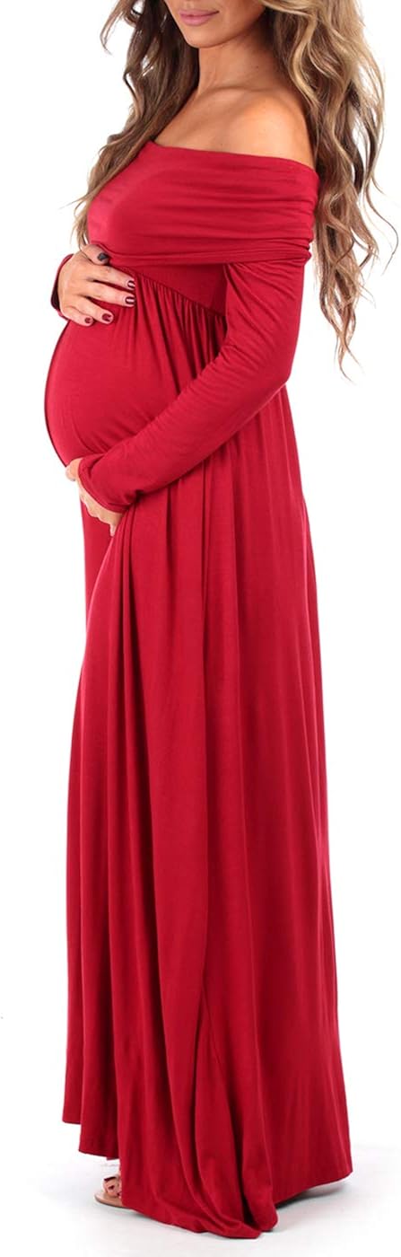 Cowl Neck and Over The Shoulder Maternity Dress at  Women’s Clothing store