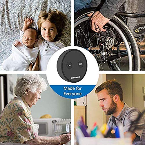 Wireless Light Switch, Remote Control for Lamps Ceiling Fans Household Appliances,Transmitter and Receiver Kit,No hub required(Black) - Thumbnail 6