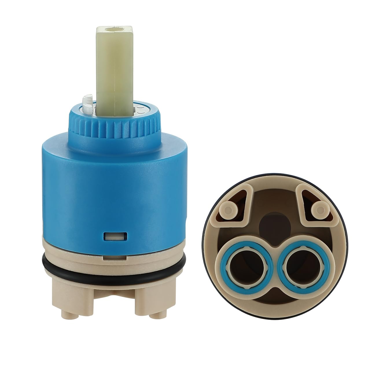 Muxios 40MM Tap Cartridge, Ceramic Faucet Cartridge, Ceramic Disc Cartridg Valve, Mix Tap Inner Cartridge Replacement for Bathroom Kitchen Faucet