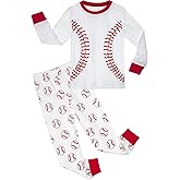 A&J DESIGN Cotton Sports Pjs for 2-14 Years Kids, 2-Piece Pajamas Set