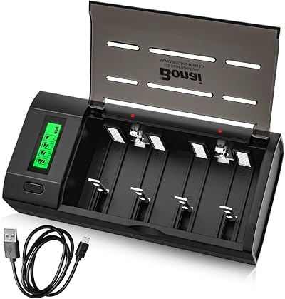 Bonai LCD Rechargeable Battery Charger for AA AAA C D 9V Batteries