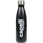 Capelli Sport Water Bottle Stainless Steel, Vacuum Double Wall Insulated Thermos Sports Water Bottle, Black
