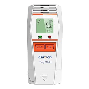 Elitech Tlog B100H Temperature and Humidity Data Logger Wireless Reusable Temperature Recorder PDF Report 32000 Points