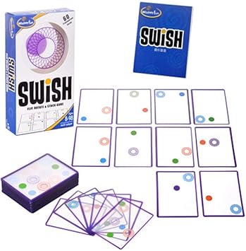 TourKing Juegos de Cartas Swish para niños Juego de Cartas Transparente Juego Familiar Juego Divertido para Fiestas Tarjetas Swish Think Visual Spatial Challenge Train Brain: Amazon.es: Juguetes y juegos