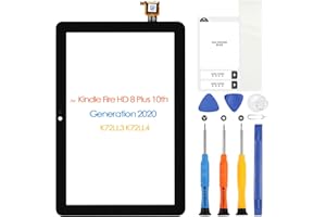 ARSSLY for Amazon Fire HD 8 Plus (2020, 10th Gen) Touch Screen Replacement - for Kindle Fire HD8 / HD8 Plus 10th Generation 2020 K72LL3 K72LL4 Digitizer Panel with Tools (Not LCD Display)