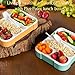 Bento Lunch Box For Kids and adults, 2 Leakproof Food & Meal Prep Containers With 5 Compartments + Full Cutlery Set Perfect For Healthy Snacks BPA & FDA Free Microwave Dishwasher Safe - PLUSPOINT