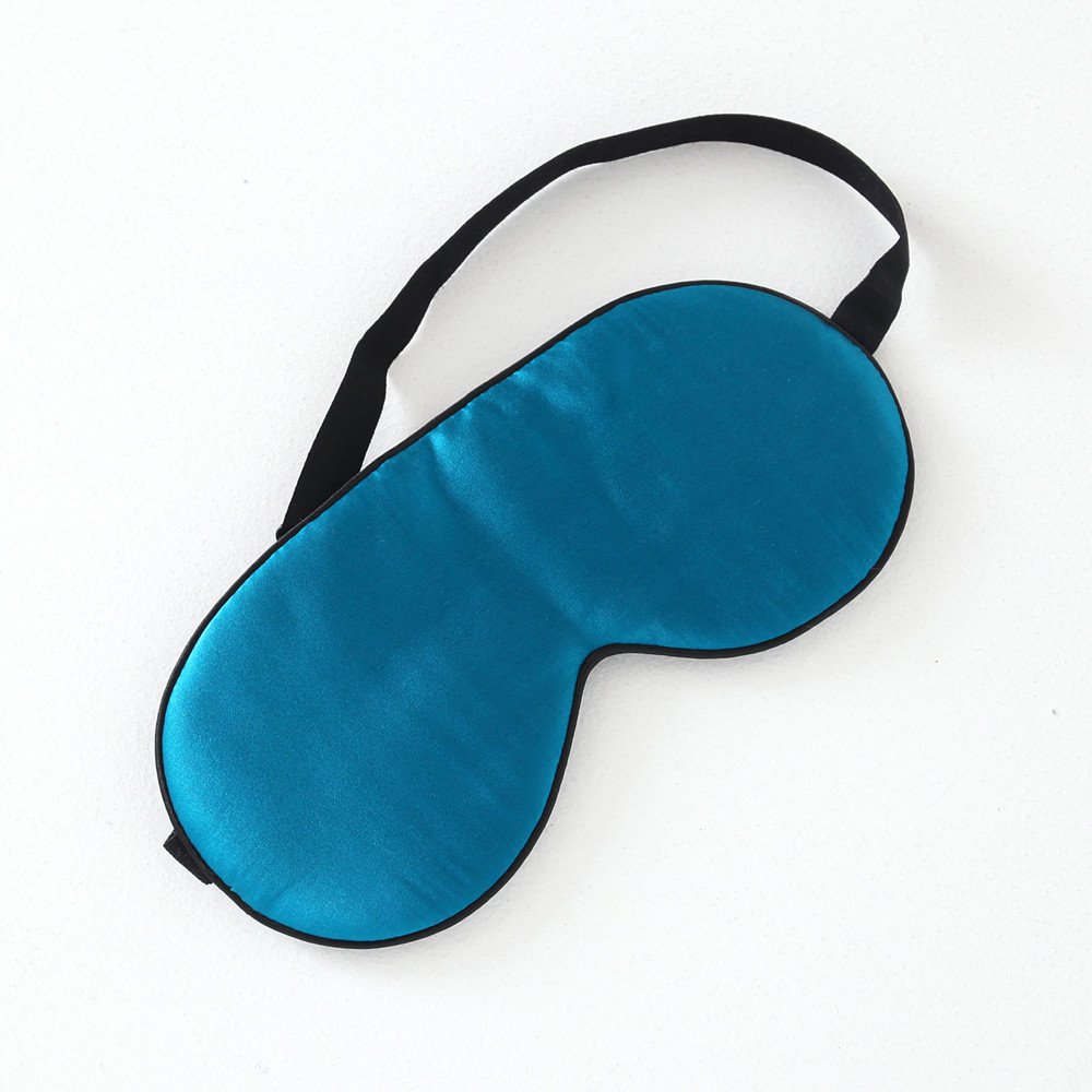 Tim & Tina Silk Sleep Mask Comfortable Blindfold Eye mask Adjustable (Peacock Blue)
