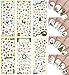 Christmas New Year Theme Nail Art Decal Water Slide Tattoo Transfer - Santa, Reindeer, Snowflakes & Many More - Pack of 6