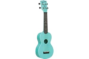 KALA BRAND MUSIC CO. Kala Recycled Soprano Waterman Ukulele Durable, Travel-Ready Instrument - Glow-in-the-Dark Aqua Mist